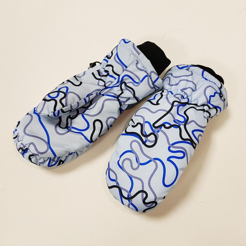 Cozy Winter Cartoon Fleece-Lined Gloves for Girls, Ages 2-5