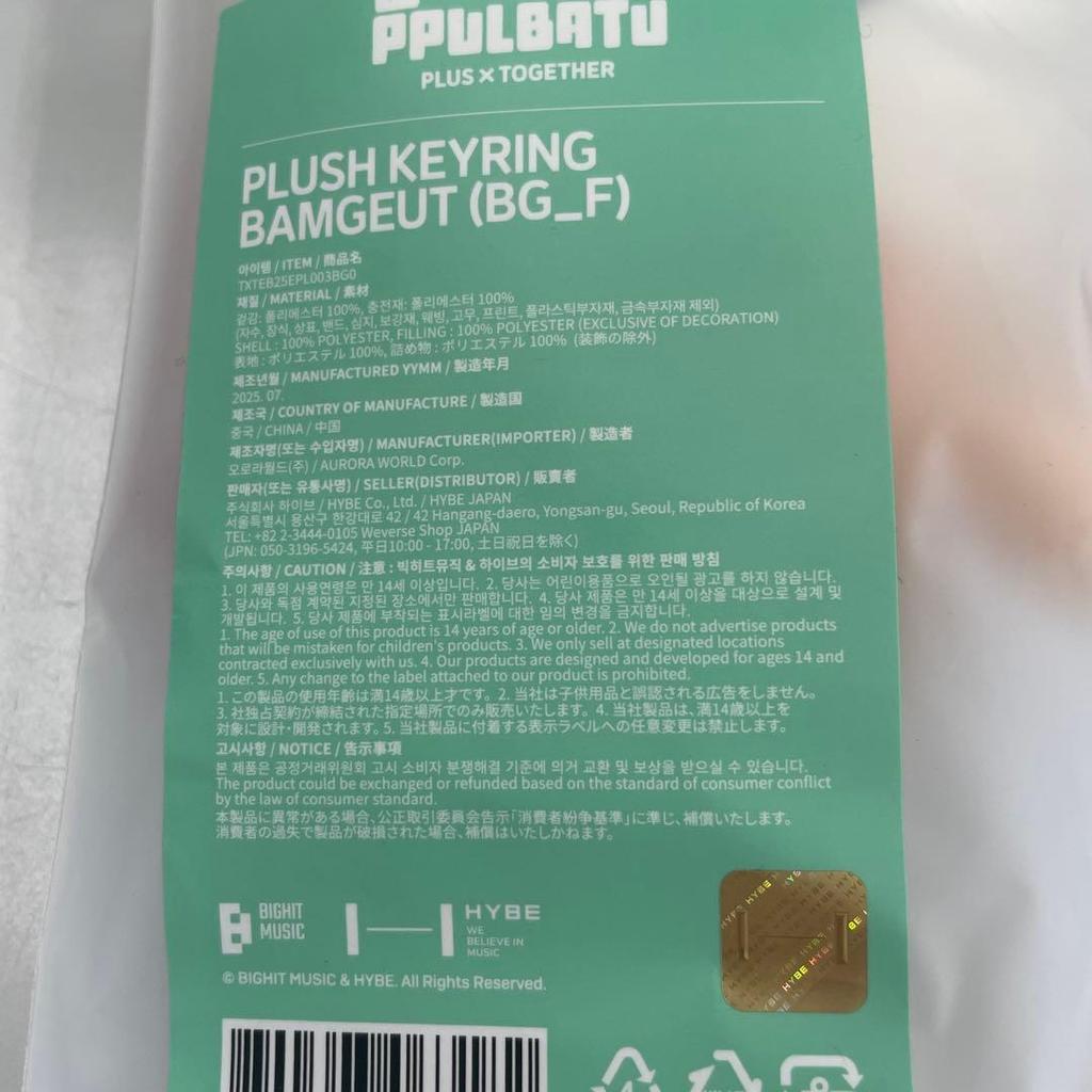[USED] PLUSH KEYRING BAMGEUT (BG_F)