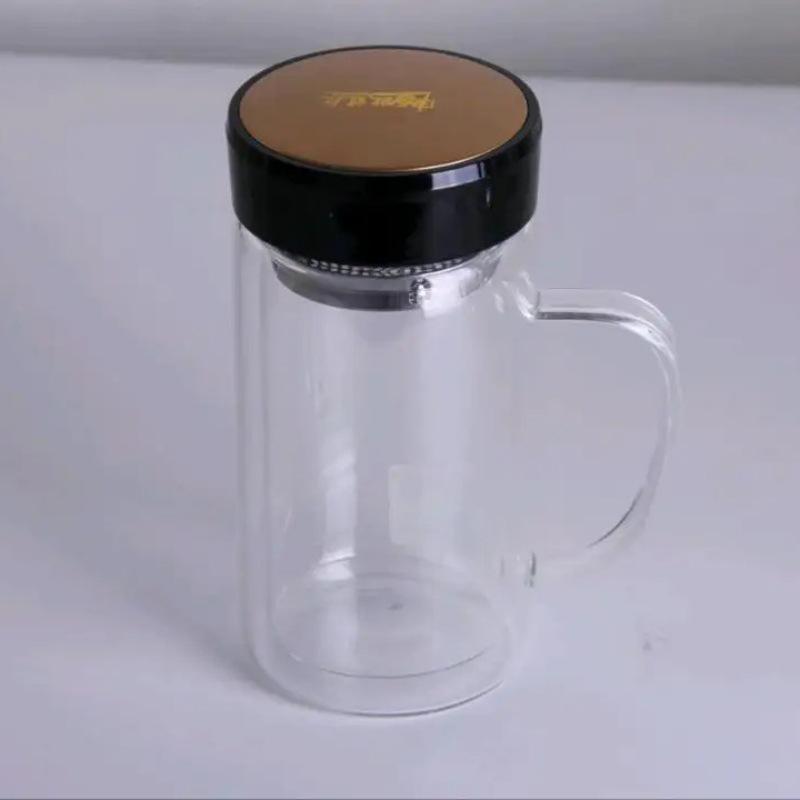 Tianyi Double-Layer Glass Tea Cup with Logo and High Borosilicate Design
