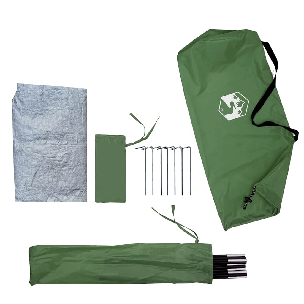 2 Person Camping Tent Green Waterproof