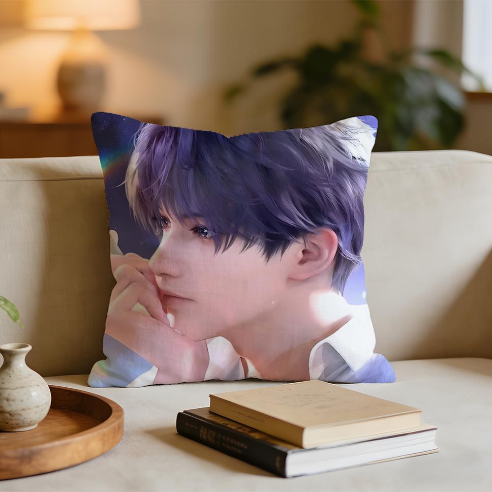 Hot Game Love And Deepspace Cushion Cover Short Plush Pillowcase for Bed Sofa Carwashable