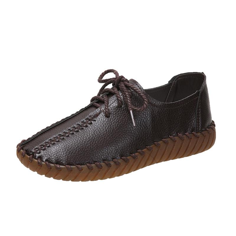 fashion Summer Loafers Women's Casual Lace Up Shoes Moccasins Soft Sole Ladies Footwear Women Flats Shoes Female All-match Beanie Shoes