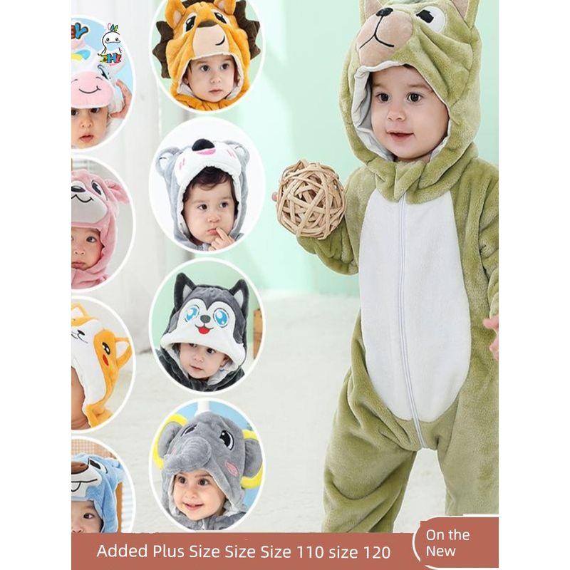 Newborn Baby Child Animal Jumpsuit Performance Wear Baby Cute Crawling Suit Baby Flannel Pajamas Costumes