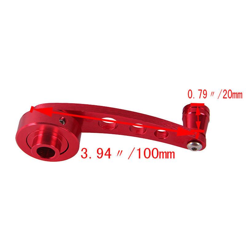 2Pcs CAR BILLET ALUMINUM WINDOW CRANK HANDLE WINDER TRUCK PICKUP DOOR RED NEW