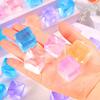 1/3/5/10 Pcs Fidget Toy Mini Squishy Toys Ice Block Stress Ball Toy Kawaii Transparent Cube Square Stress Relief Squeeze Toy