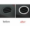 2PCS Silver Steel For Benz E-Class 2009-2015 Dashboard L&R Air Outlet Vent Trim