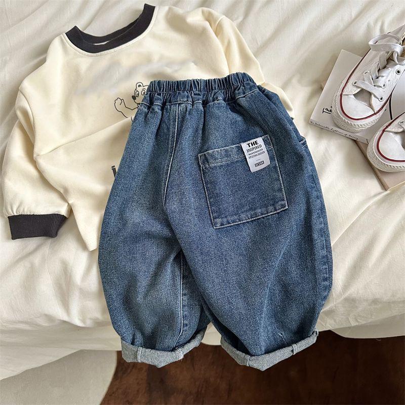 Frühling Sommer Kinderkleidung Mädchen Jeans Locker Baby Jungen Hosen Harem Kleinkind Kinder Lässige Denim Hosen