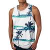 Hawaiian Tanks For Men Casual Fashion Sleeveless Summer Beach Printed Round Neck Tank Top