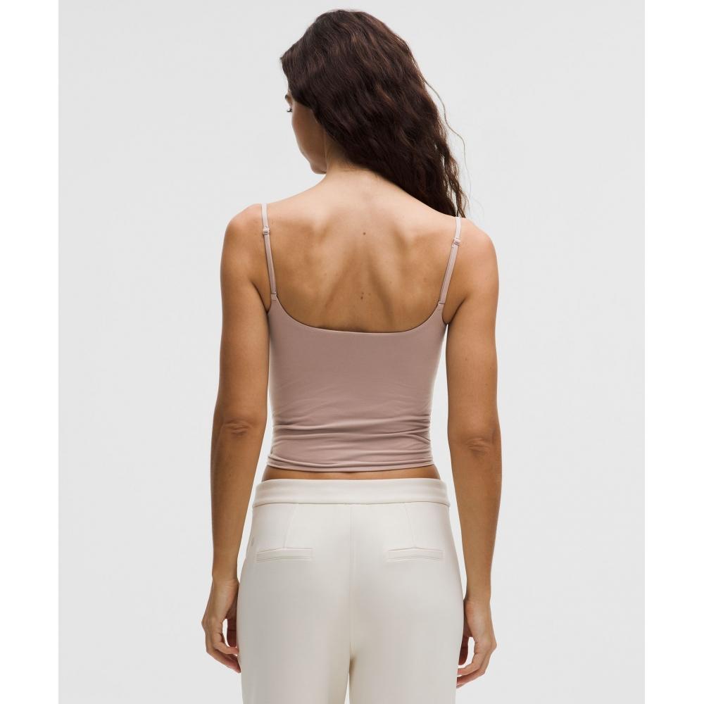 Lululemon Wundermost Ultra Soft Nulu Spaghetti Strap Adjustable Cami Ashen Rose