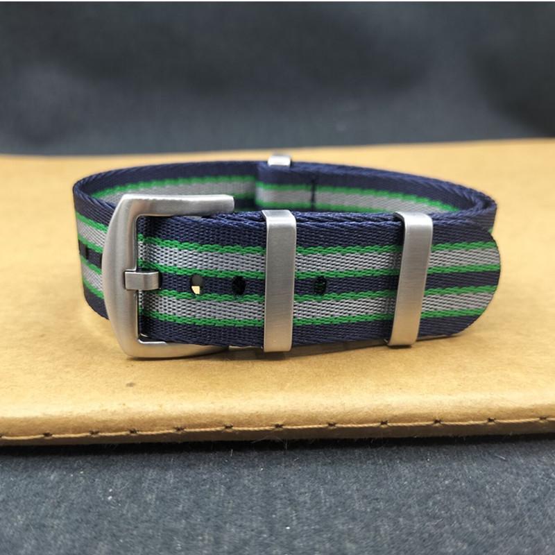 High-End NATO One-Piece Nylon Watch Strap - Canvas Woven, Sizes 18/20/22/24.