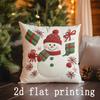 Decorazioni per la casa Natale Stampe festive Copricuscini Motivo Copricuscino Adatto per Divano Camera da letto Auto Copricuscino