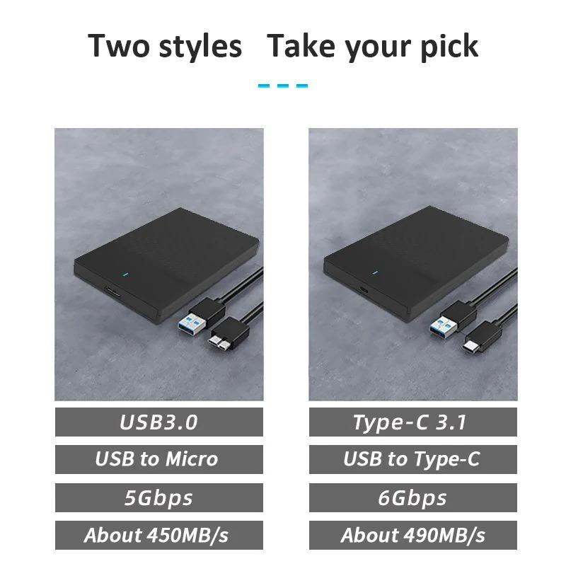 Lenovo K01 HDD Case 2.5 SATA to USB 3.0 Adapter External Hard Drive Enclosure Reader for SSD Disk HDD Box Case HD 2.5 HDD Case