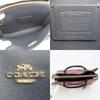 Used COACH Handbag Channing Carryall 76089 Leather Bordeaux Black 2WAY