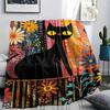 Cats and Leopards Print Flannel Blanket,High Quality Comfortable for All Seasons,Home Decor,Warmth and Comfort,Perfect for Christmas Gifts