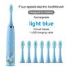 Children's Electric Toothbrush with 8 Replacement Heads Kids Cartoon Ultrasonic Sonic Electric Toothbrush Battery Tooth Brushes