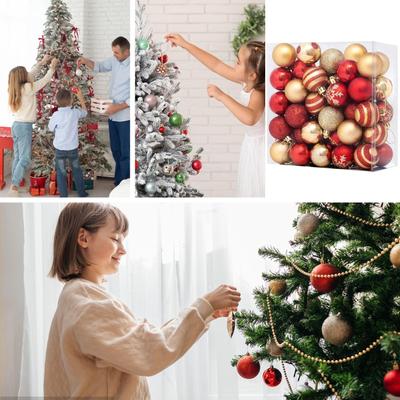 Ball Ornaments For Christmas Tree Shatterproof Long Lasting Pendant Decoration Christmas Tree Ball Decorations For Relatives