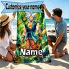 Custom Name Personalized DRAGON BALL Print Beach Towel, for Trip Camping Beach Party Home Decor, Birthday Gift for Family & Friends