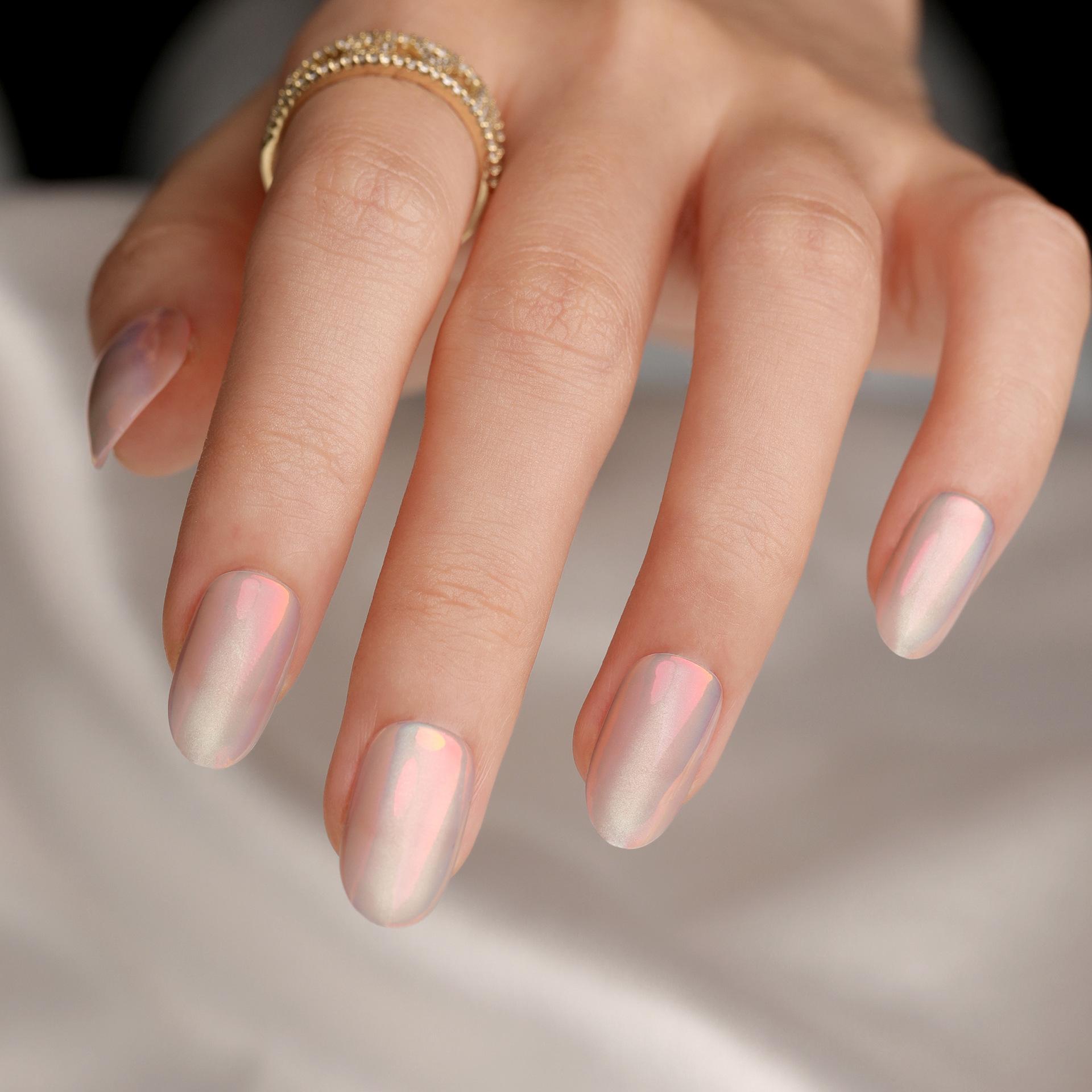 

Direct sales processing custom wearing nail art Aurora cat eye to picture to sample fake nail finished product