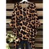 2026 Nueva Camiseta de Mujer Moda Leopardo Estampado 3D Tops Verano Sexy Cuello Redondo Manga Corta Camiseta Calle Casual Holgada Ropa de Mujer