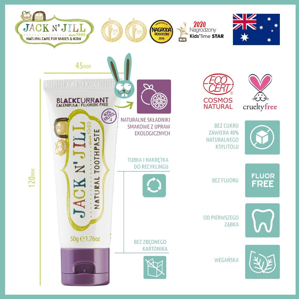 JACK N'JILL Children's Toothpaste Blackcurrant 40% Xylitol 50g