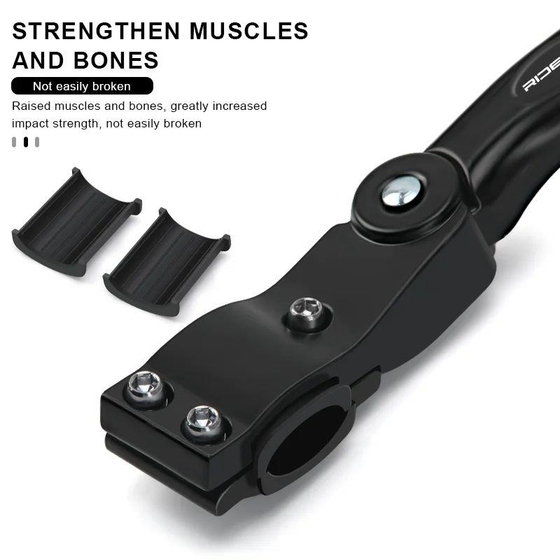 RIDERACE Bicycle Kickstand Adjustable Aluminum Alloy MTB Mountain Bike Stay Side Rear Parking Rack Road Cycling Kick Stand