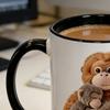 Tazza da Caffè Carina Proteggi Pugno La Scimmia Tazze in Ceramica 350ml Tazza da Tè Scimmietta Ispiratrice Regalo Motivazionale Unico Amanti degli Animali