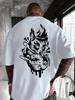 New Summer Unisex Creative Pattern Loose TShirt 100 Pure Cotton Soft Material Suitable For Daily Sport And Casual Wear Trendy