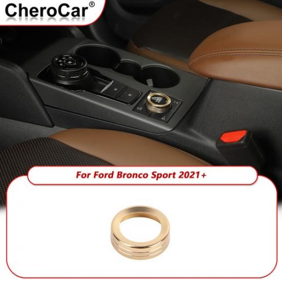 Gold 4WD Four-wheel Drive Switch Knob Trim Cover for Ford Bronco Sport -25