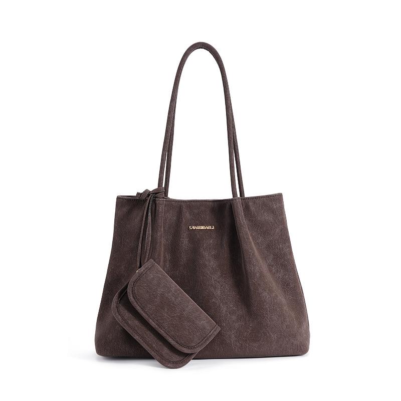 Autumn and Winter Retro Suede Trendy Large Capacity Commuter Versatile Cross Shoulder Tote Bag