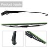 Car Accessories Windscreen Wiper Kit With 400mm Wipers 12V 400mm Blades 6 Mm Shaft Black Caravan For Fishing Boat