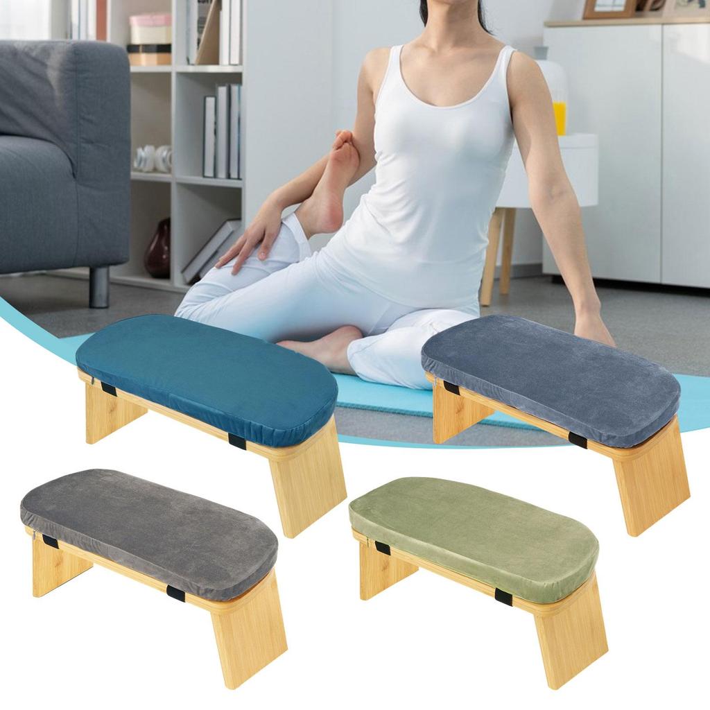 Meditation Bench Prayer with Removable Cushion, Ergonomic, Folding Kneeling Stool Chair