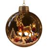 LED Lighted Christmas Bauble Ornament Transparent Hanging Christmas Decoration  For Christmas Tree