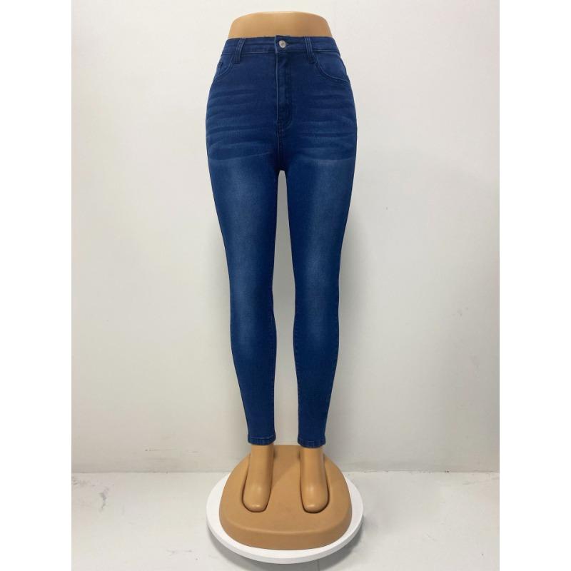 Spring and Autumn Women's Pants High Stretch Calf Pants Hip Lifting Jeans