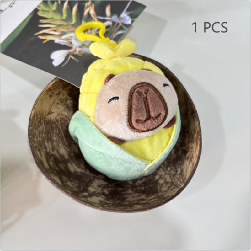 

1/2Pcs Cute Funny Corn Capybara Plush Toys Stuffed Doll Keychain Pendant Backpack Decoration Bag Hanging Ornaments Gifts Ragdoll 1 PCS