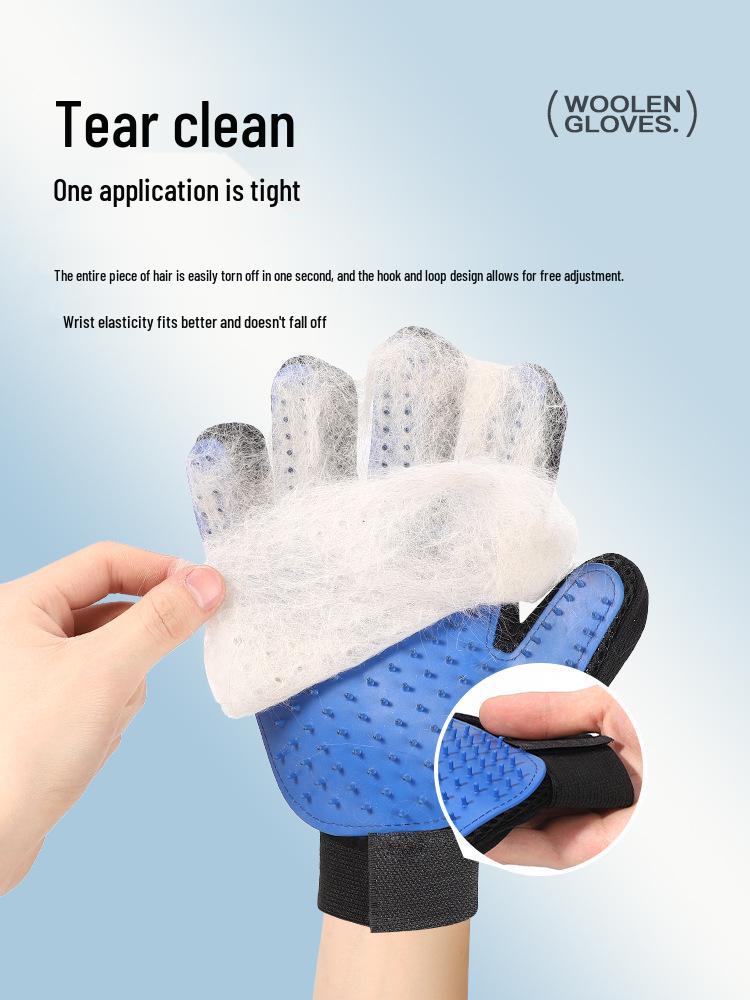 Haustierpflegehandschuh: Silikon Hundehaarentferner & Katzenmassagegerät