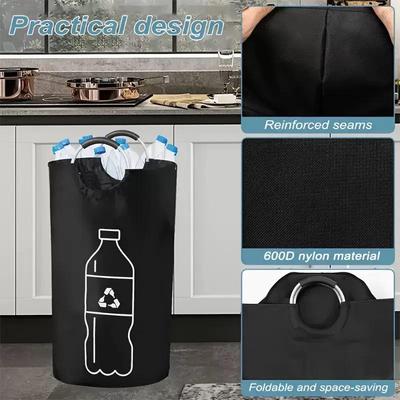 Organizzatore per Bottiglie da 82L con Manico in Alluminio Cesto Spazioso per un Efficace Stoccaggio Domestico