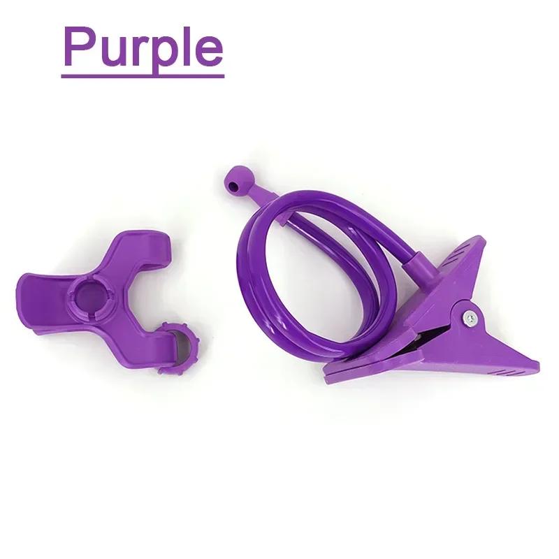 

Новый ленивый держатель для мобильного телефона, подставка на гусиной шее, гибкий кронштейн-клипса для кровати, стола, для смартфона фиолетовый