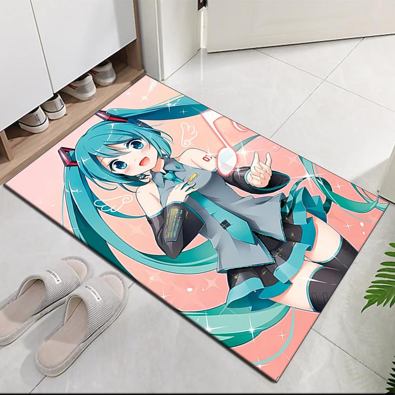 Hatsune Miku Printed Carpet, for Office Chair Living Room Bedroom Kitchen Room Decor Gifts.