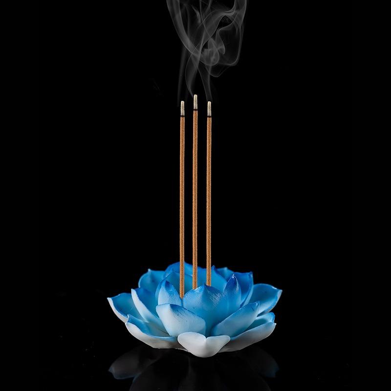 Ceramic White Lotus Incense Burner Home Decor Stick Holder Buddhist Aromatherapy Censer Use In Office Teahouse