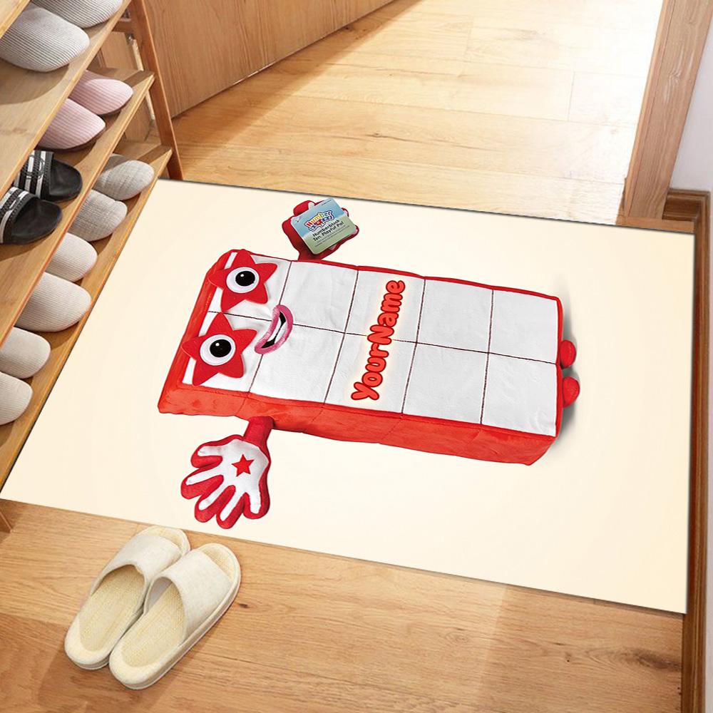 Numberblocks Customized Name Carpet Suitable for Study room Entryway Dormitory Bedrooms Antislip Carpet Anime Office Decor Best for Christmas