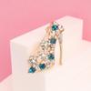 European and American Rhinestone High-Heeled Shoe Brooch with Cute Dripping Oil Design