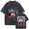 Vintage Washed MGK Lost Americana Tour  Print Tshirts Men Women Harajuku High Quality Fashion Oversized Cotton T Shirt