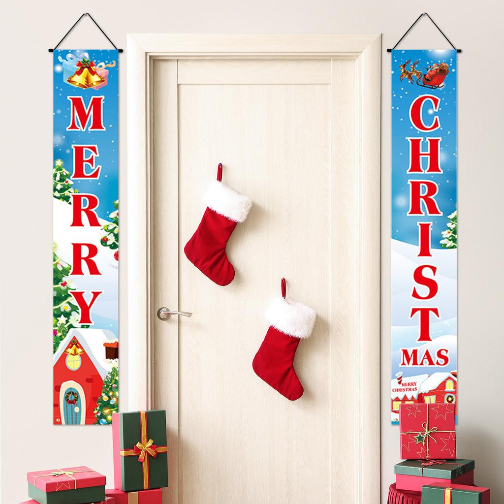 Christmas Decoration Door Couplets, Merry Christmas Couplets, Party Party Decorations