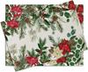 Christmas Poinsettia Placemats Set of 4, Xmas Pine Branches Cones Holly Berries Eucalyptus Leaves Dining Place Mats Table Decor