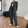 Women's Suits 2 Piece Set Oversized Blazer Jacket And Wide Leg Dressy Pants Casual Business Set Formal Office Work Outfits
