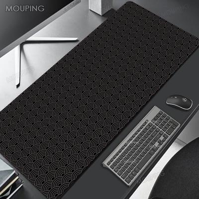 Black Deskmat Carpet Desk Accessories Laptop Gamer Mause Pad White Mouse Pad Large Mousepad 900x400 Office Tables Mouse Mats