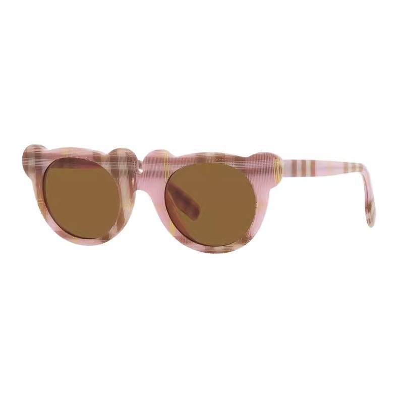 Burberry Plaid C Acetate Irregular Sunglasses Kids Pink