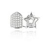 1/2Pcs Geometric Irregular Tooth Grill Dual Hollow Five Star Dental Decor for Club Night Out Styling