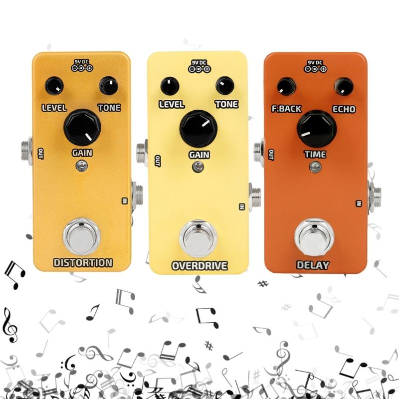 Mini Guitar Effect Pedals Flanger Compressor Boosters Overdrive Fuzz Tremolo Bluesy Distortion for Electric Guitar Bass