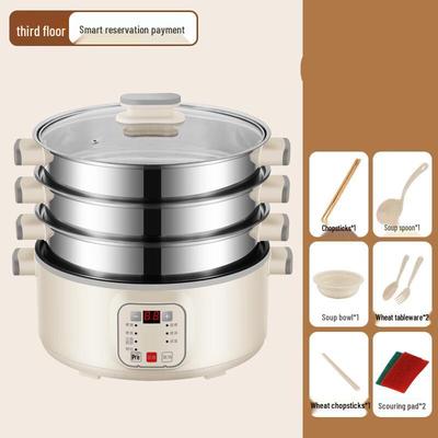 Mr. Jane Smart 3-Layer Electric Steamer & Wok